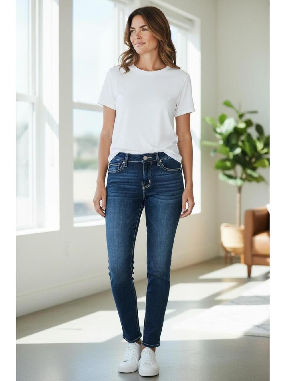 Silver Jeans, Suki Super Skinny, Womens Jeans, Sz 28, Contrasting Stitching